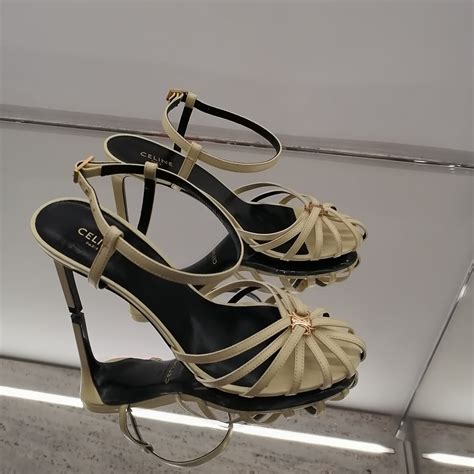 celine thin strappy sandals|Celine triomphe sandals.